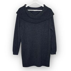 Joie Dark Gray Cowl Neck Sweater Wool Cashmere Blend Women’s Size Medium